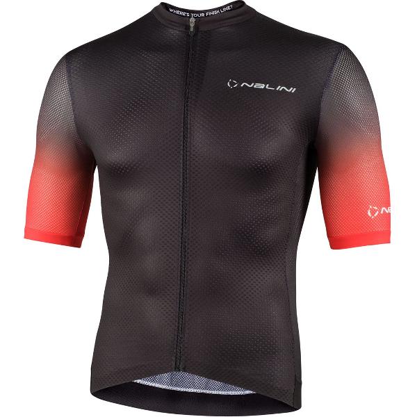 Nalini - Heren - Fietsshirt - Korte Mouwen - Wielrenshirt - Zwart - NEW ERGO MESH J - XXL