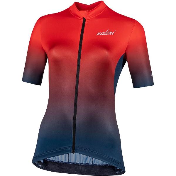 Nalini - Dames - Fietsshirt - Korte Mouwen - Wielrenshirt - Rood - Blauw - BASANTWERP1920 - S