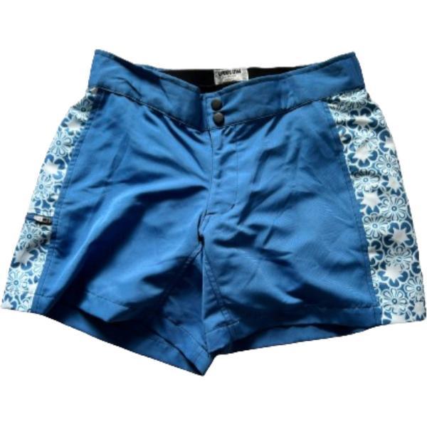 Pearl Izumi print swizzle short - fietsshort - blauw - dames - maat M