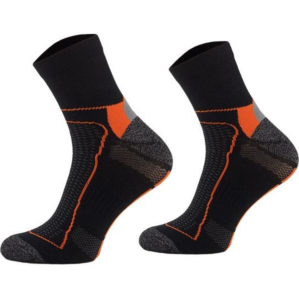 Comodo Fietssokken Polyester BIK1 - Zwart/Oranje - Maat 43-46