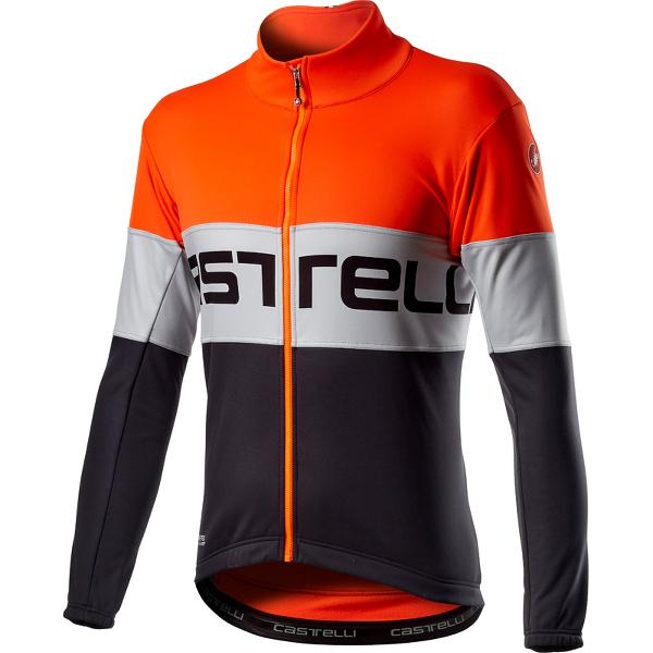 Castelli Prologo Jacket - Orange Silver Gray