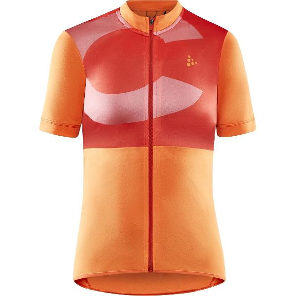 Craft Fietsshirt Korte Mouwen Dames Oranje Roze - CORE ENDUR LOGO JERSEY W TART SOLO-S