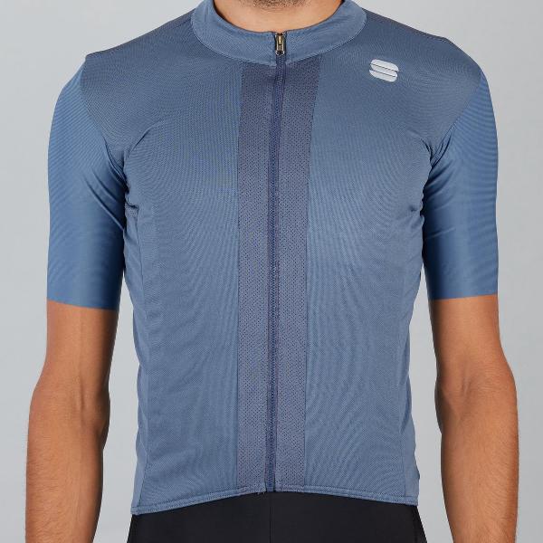 Sportful Strike Short Sleeve Fietsshirt Heren - Zwart, Blauw - Maat 3XL