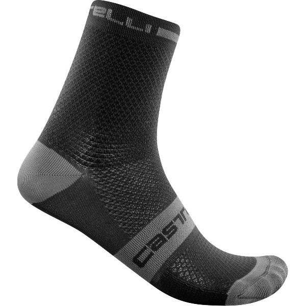 Castelli Fietssokken zomer Unisex Zwart - SUPERLEGGERA T 12 SOCK BLACK - L/XL