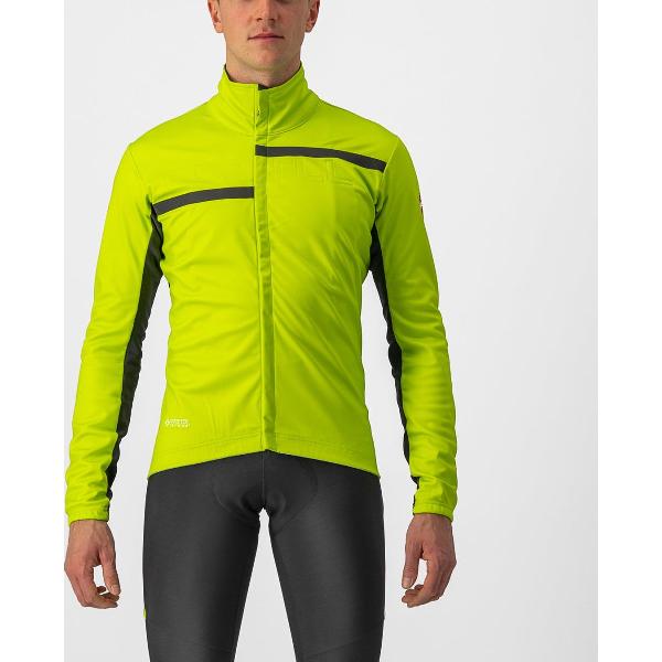 Castelli TRANSITION 2 fietsjas ELECTRIC LIME/DARK GRAY-BLACK - Mannen - maat L