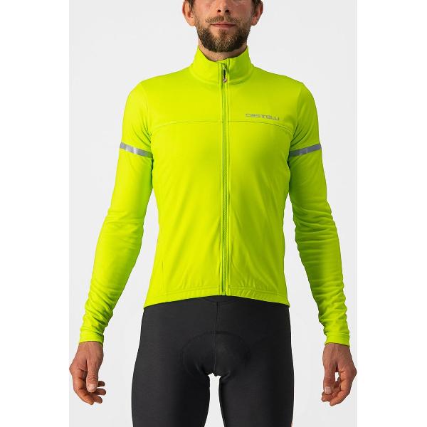 Castelli FONDO 2 Fietsshirt ELECTRIC LIME/SILVER REFLEX - Mannen - maat S