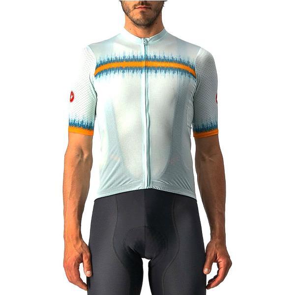 Castelli Fietsshirt Korte Mouwen Heren Aqua Geel - GRIMPEUR JERSEY LIGHT ACQUA-M