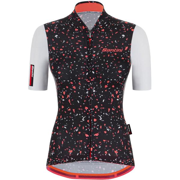 Santini Fietsshirt Korte mouwen Zwart Dames - Delta Pietra S/S Jersey For Women Black - XL