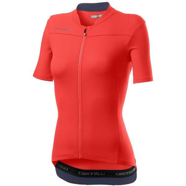 Castelli Fietsshirt Dames Roze Blauw - CA Anima 3 Jersey Br Pink Steel Blue - M