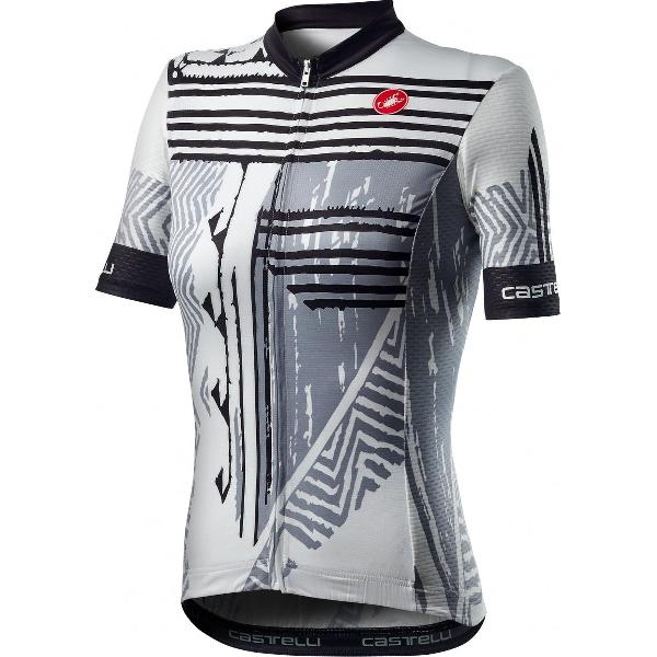 Castelli Fietsshirt korte mouwen Dames Zwart Wit - ASTRATTA JERSEY BLACK-WHITE - M