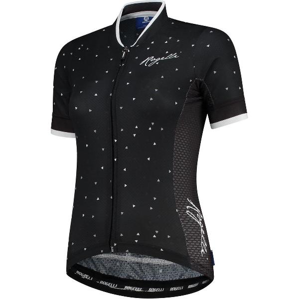 Rogelli Delta Fietsshirt - Korte Mouwen - Dames - Zwart, Wit - Maat XS