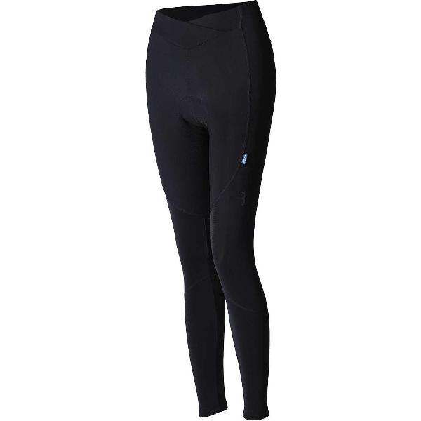 BBB Cycling ColdShield Lange Fietsbroek Dames met Zeem - Thermo Wielrenbroek - Waterdichte Fietsbroek - Fiets Tights Dames - Zwart - Maat L - BBW-355R