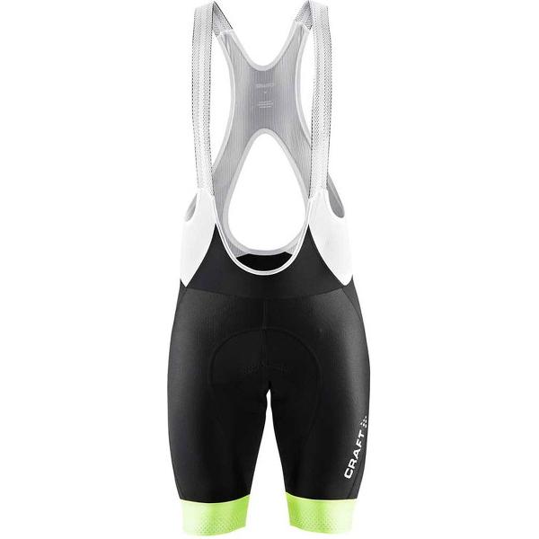 Craft - Glow Bib Shorts - Fietsbroek Heren - Zwart/Geel - Maat XS