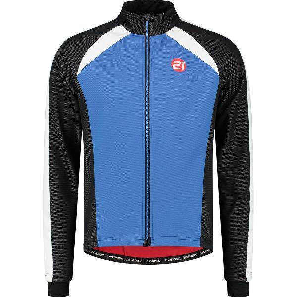 21Virages Forte fietsjack windprotect Heren Zwart Blauw - XL