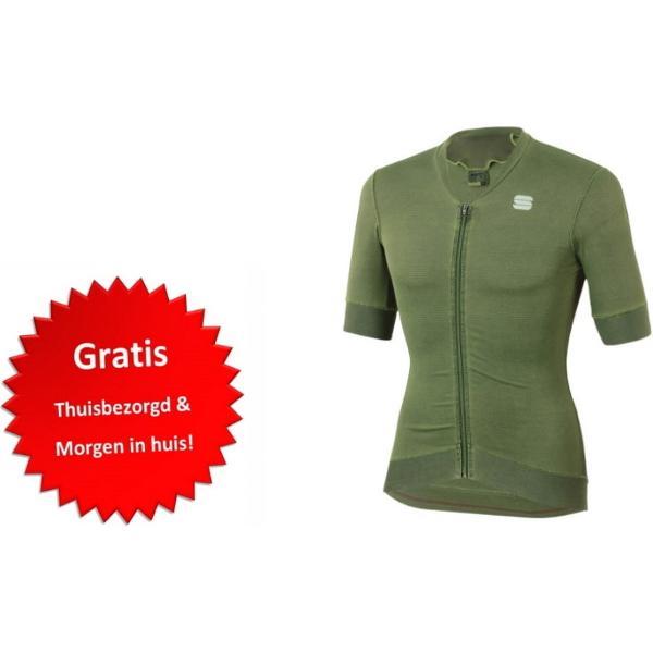 Sportful Fietsshirt korte mouwen Heren Groen / SF Monocrom Jersey-Dry Green - M