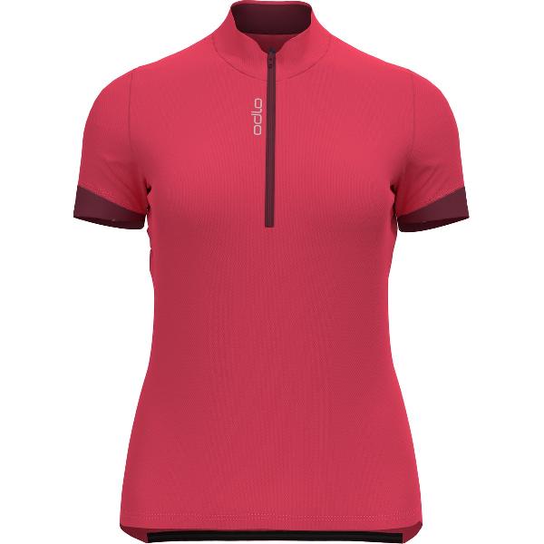 Odlo Fietsshirt Dames - Kleur Paradise Pink - raspberry fudge - Maat S