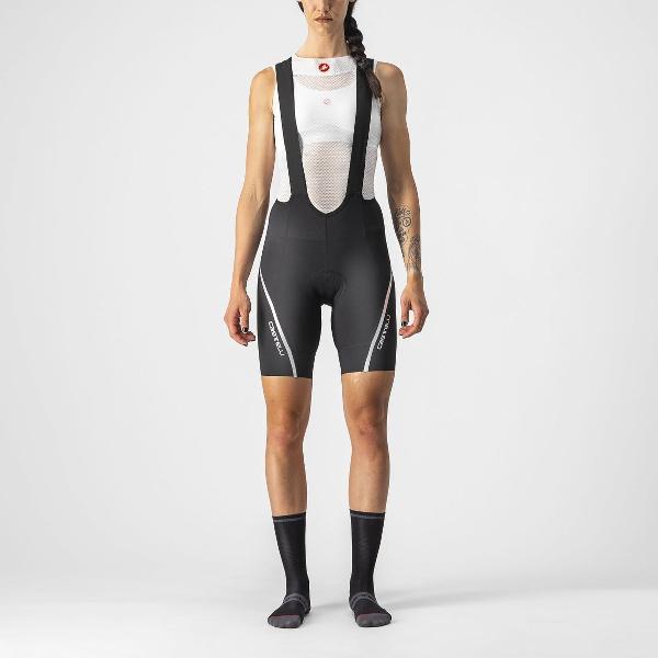 Castelli Koersbroek Dames Zwart Zilver - VELOCISSIMA 3 BIBSHORT BLACK SILVER-XL