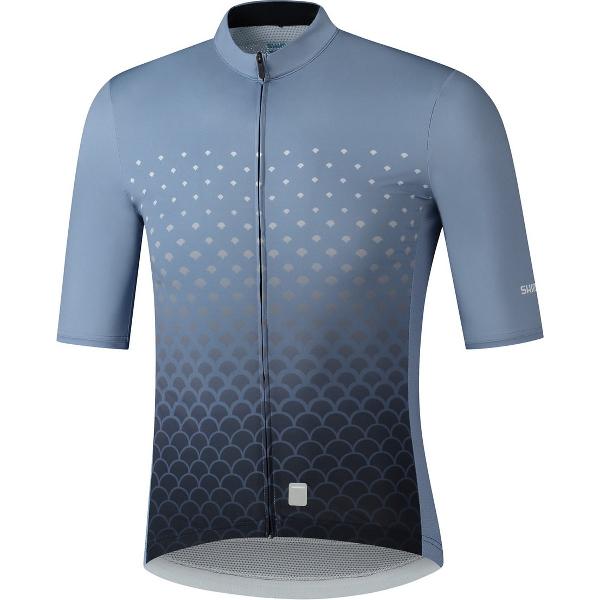 Shimano Fietsshirt Korte Mouwen Breakaway Heren Aqua Blauw-XXL