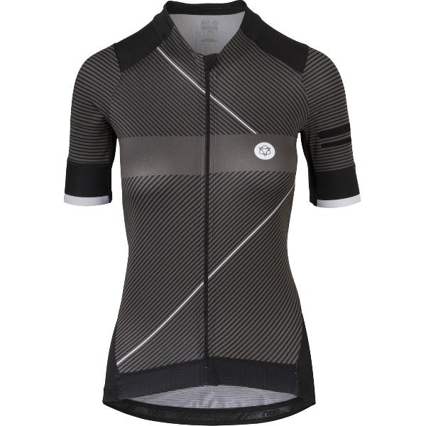 AGU Stripe Fietsshirt Premium Dames - Black_Grey - L