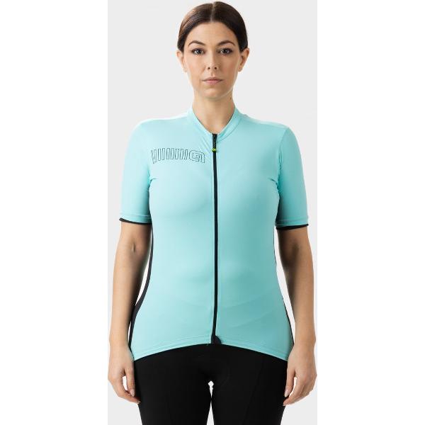 ALE DONNA SS JERSEY PRAGMA COLOR BLOCK - Aqua - M - Valt klein