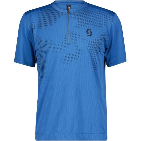 Scott Trail Flow Korte Mouwen Fietsshirt Blauw L Man