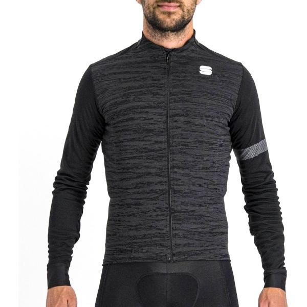 Sportful Fietsshirt lange mouwen heren Zwart - SUPERGIARA THERMAL JERSEY BLACK - 2XL