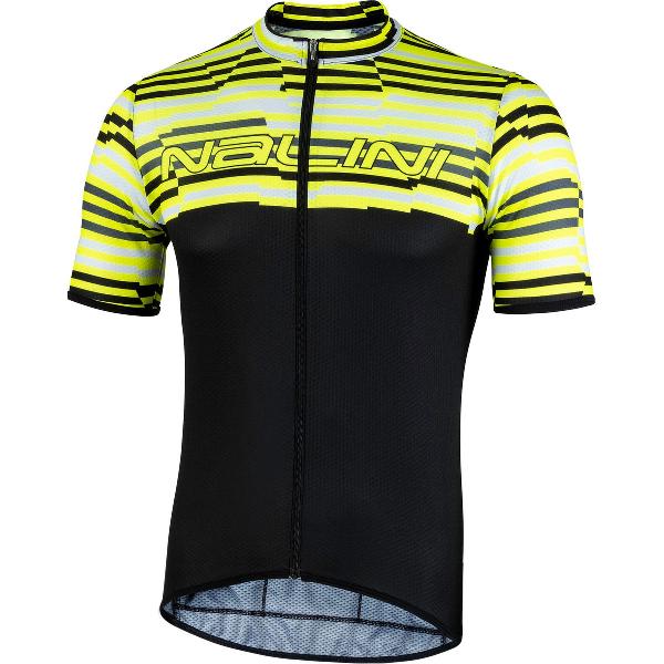 Nalini Fietsshirt Korte Mouwen Heren Zwart/Fluo - Chamonix1924 Black/Neon Yellow - XXL