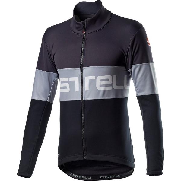 Castelli Fietsjack Lange mouwen Heren Grijs Grijs - Prologo Jacket Dark Gray Vortex Gray Light Bl - XL