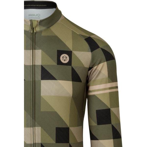 AGU Triangle Stripe Fietsshirt Lange Mouwen Essential Heren - Green - XXL