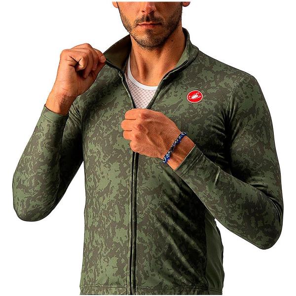 Castelli Unlimited Thermal Jersey Met Lange Mouwen Groen 3XL Man