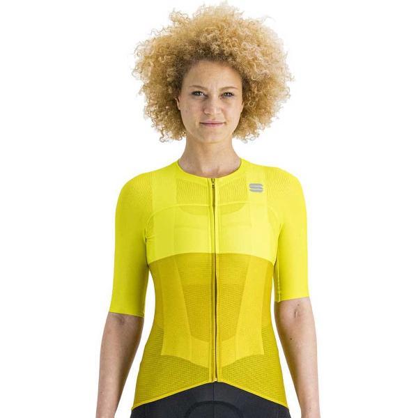 Sportful Pro Korte Mouwen Fietsshirt Geel XS Vrouw