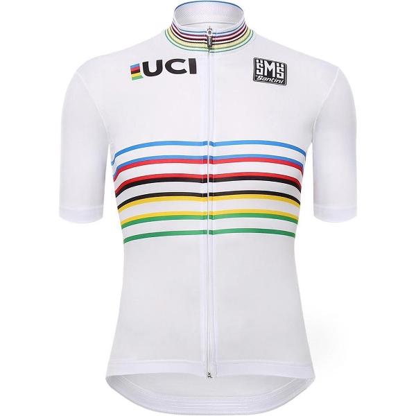 Santini UCI World Championship Master jersey / Fietsshirt korte mouwen wereldkampioen Masters-4XL