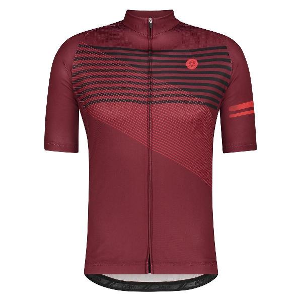 AGU Striped Fietsshirt Essential Heren - Rood - S