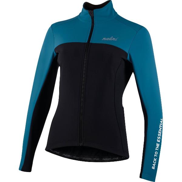 Nalini - Dames - Fietsjack winter - Warm Wielrenjack - Blauw - Zwart - NEW ROAD LADY JKT - XS