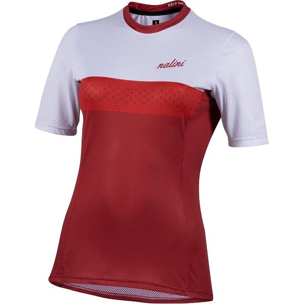 Nalini - Dames - Fietsshirt - Korte Mouwen - Wielrenshirt - Rood - Grijs - MTB LADY SHIRT - S