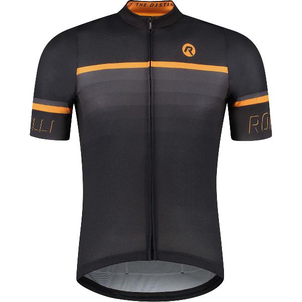 Rogelli Hero II Fietsshirt - Korte Mouwen - Heren - Oranje, Zwart, Grijs - Maat 2XL