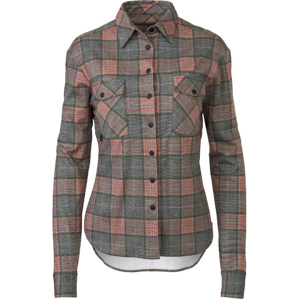 Flannel Fietsshirt Lange Mouwen Venture Dames - Grijs - S