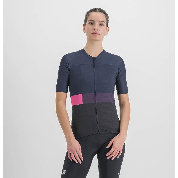 Sportful Snap Jersey Met Korte Mouwen Blauw,Grijs XL Vrouw