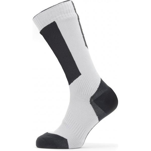 Sealskinz Runton waterdichte sokken Grey/Black/Yellow - Unisex - maat XL