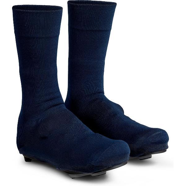 GripGrab - Flandrien Knitted Waterproof Wielren Overschoenen Waterdichte Gebreide Race Fiets Overschoenen - Unisex - Navy Blauw - Maat L (42-44)