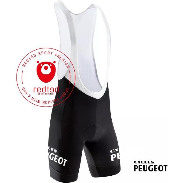 Retro Wielerbroek Peugeot - REDTED - Zwart (5XL)