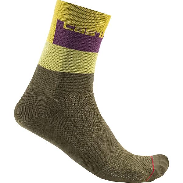 Castelli Blocco 15 Sock - Defender Green