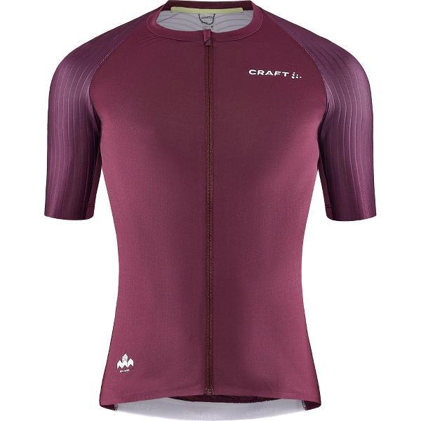 Craft Fietsshirt Korte Mouwen Heren Bordeaux Geel - PRO AERO JERSEY M BURGUNDY GIALLO-L