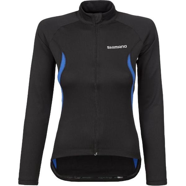 Shimano Original jersey lange arm dames zwart/blauw Maat S