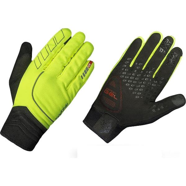 GripGrab - Hurricane Hi-Vis Windproof Midseason Glove - Geel Hi-Vis - Unisex - Maat S