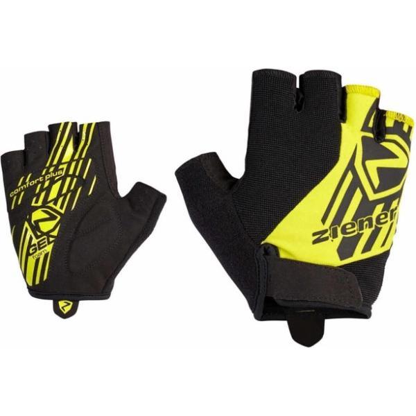 Ziener Comfort Plus Fietshandschoenen (Maat 8,5) Zwart/Geel met gel voering - Biking Gloves, Grip, Bescherming