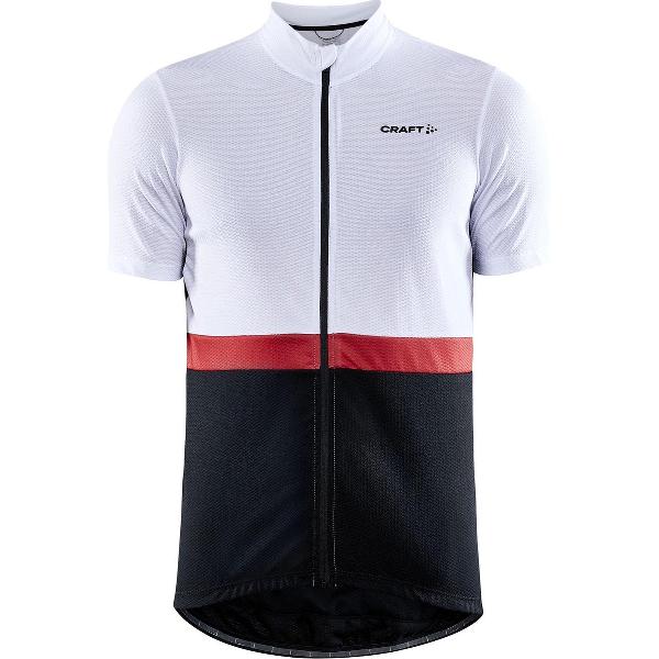 Craft Fietsshirt Korte Mouwen Heren Wit Zwart - CORE ENDUR JERSEY M WHITE BLACK-S