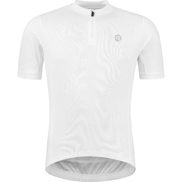 Rogelli Core Fietsshirt Heren - Korte Mouwen - Wielrenshirt - Wit - Maat XL