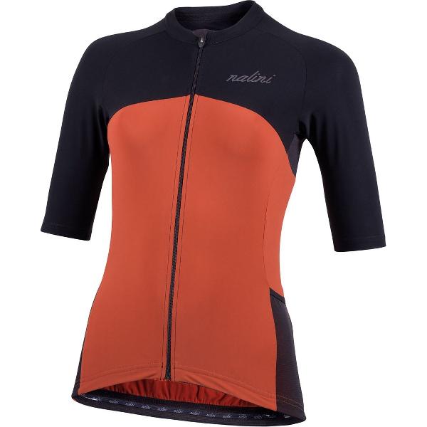 Nalini - Dames - Fietsshirt - Korte Mouwen - Wielrenshirt - Rood - Zwart - NEW SUN BLOCK LADY J - M