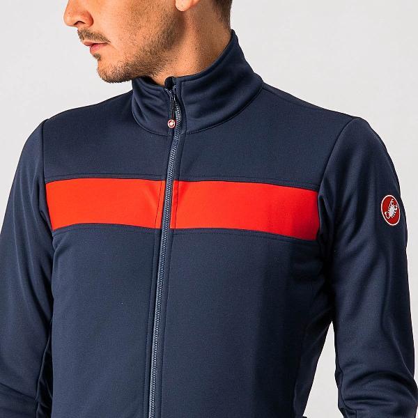 Castelli Raddoppia 3 Jacket Heren Savile Blue/ Red